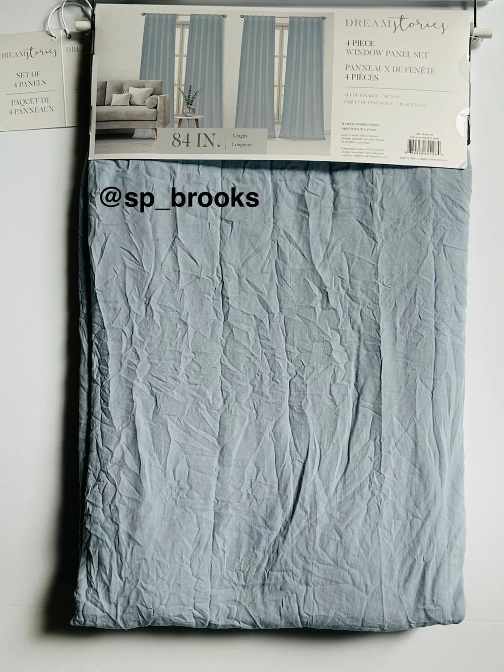 🎁4PC Dream Stories Window Panel Drape Set - Maven Blue Dusk 36x84”